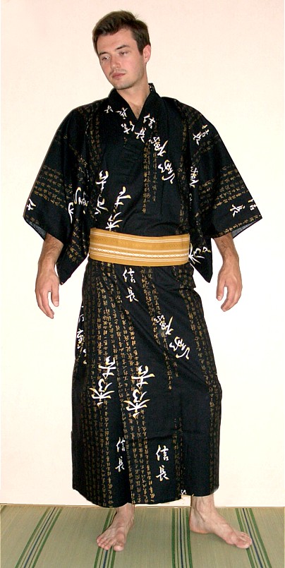 японская мужская юката и пояс оби