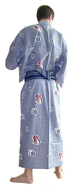 японская традиционная мужская одежда: юкта и пояс оби
