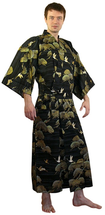 мужской халат-кимоно, хлопок 100%, Япония