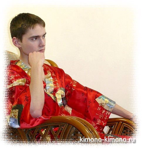 подарок мужчине - шелковое японское кимоно