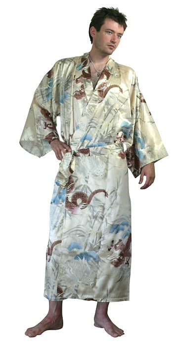 мужской шелковый халат кимоно