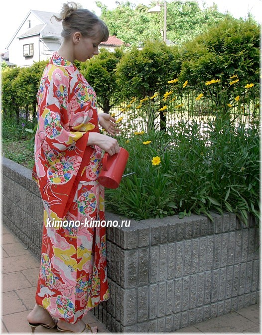 японское шелковое кимоно, 1930-е гг.