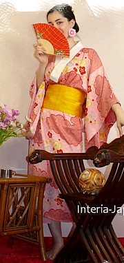 японское шелковое винтажное кимоно