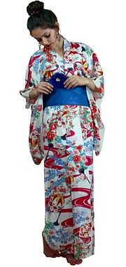 японское шелковое летнее кимоно, 1930-е гг.