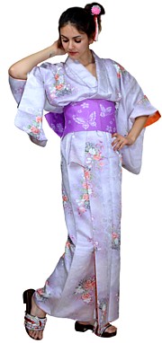 японское шелковое традиционное кимоно, 1970-е гг.
