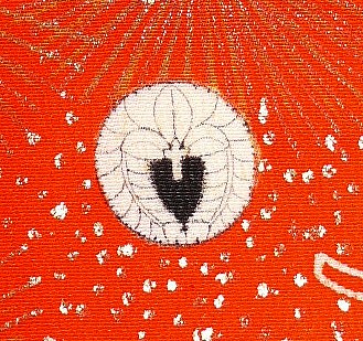 фамильный самурайский герб на женском кимоно