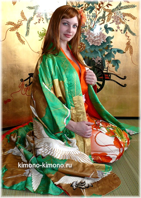 кимоно невесты с вышивкой и росписью, Япония, 1950-е гг.
