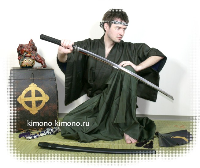  одежда самурая: хакама и кимоно из шелка