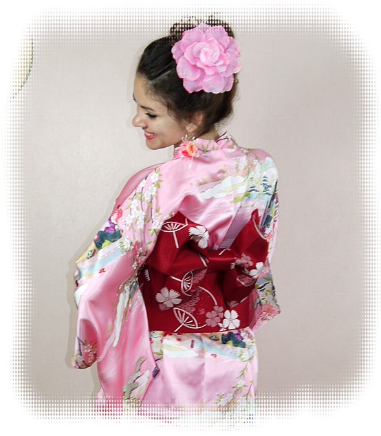 японский традиционный пояс оби для женского кимоно