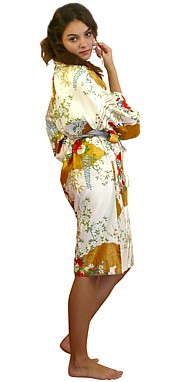 женский халатик- кимоно, хлопок, сделано в Японии