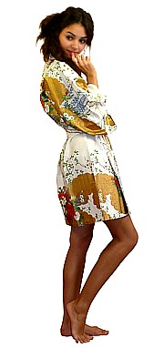 женский халатик- кимоно, хлопок, сделано в Японии