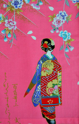дизайн ткани японского женского кимоно