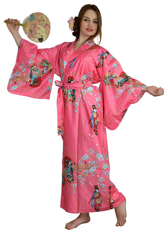 японская традиционная одежда: юката из хлопка