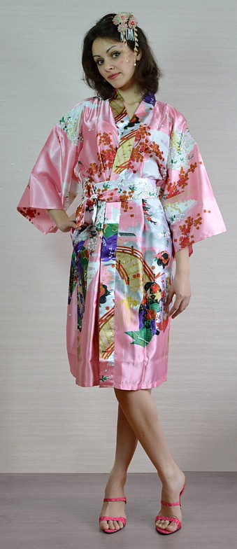  халатик-кимоно из иск.шелка, Япония