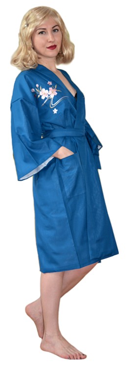 женская одежда для дома - халатик-кимано с вышивкой, сделано в Японии