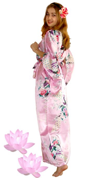 японское шелковое кимоно - стильная женская одежда для дома