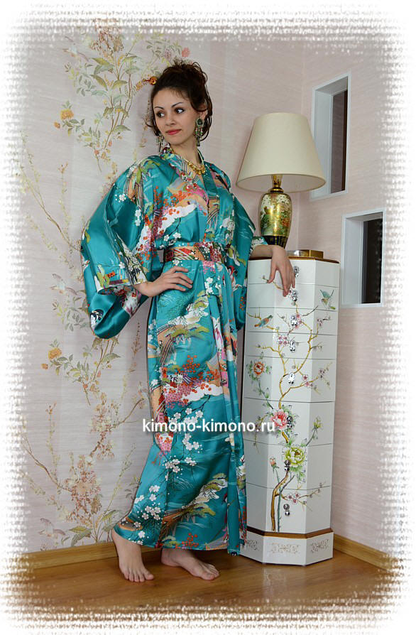 японское шелковое женское кимоно - стильная одежда для дома и изысканный подарок