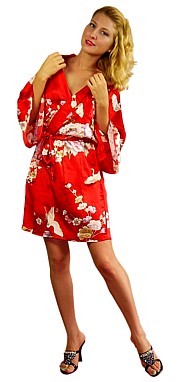 шелковый халатик- кимоно, сделано в Японии