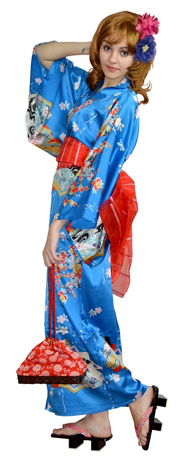 японское кимоно и обувь гэта