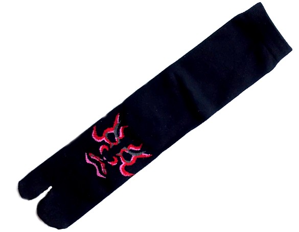 японские носки-таби с разделением для больпого пальца и с рисунком в виде маски