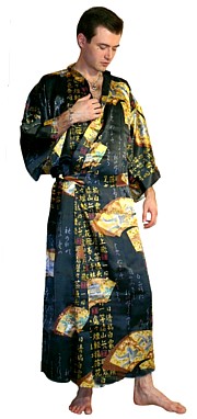 японское кимоно, натуральный  шелк 100%, сделано в Японии