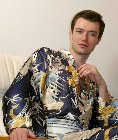 японское кимоно Тайра, темно-синее