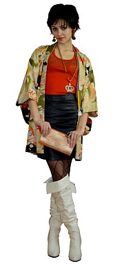 шелковое японское женское хаори, 1930-е гг.