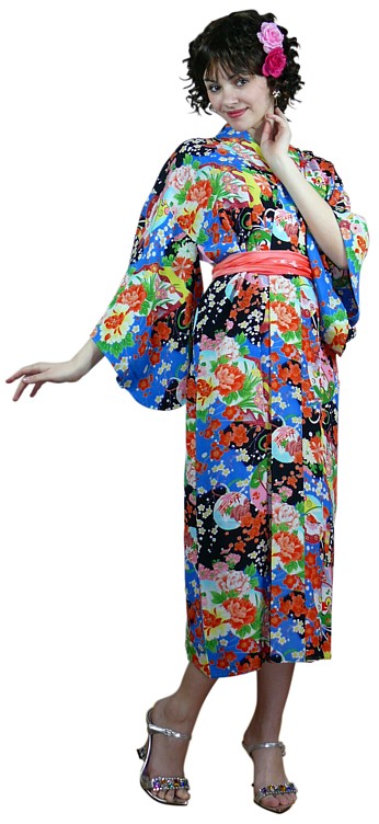 стиль ретро: японское винтажное кимоно, 1960-е гг.