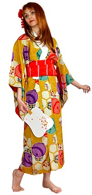 японское антикварное шелковое кимоно , 1920-е гг.