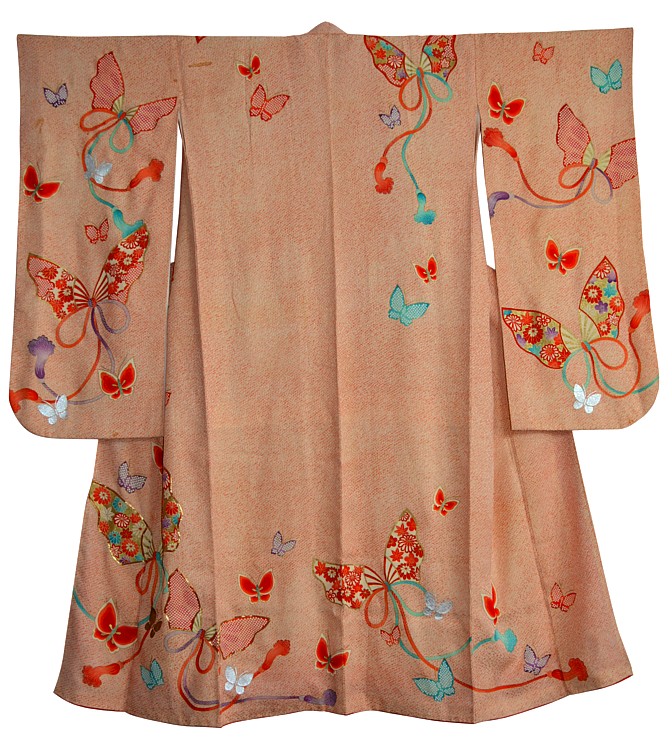 японское  кимоно из шелка на подкладке, 1930-е гг.