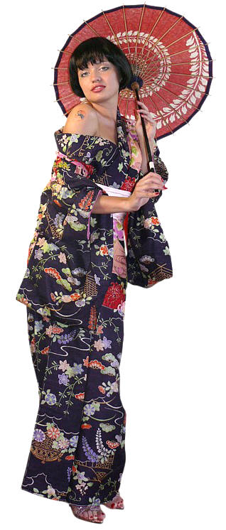 антикварное кимоно гейши, 1920-е гг.
