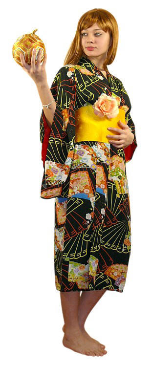 кимоно молодой девушки, шелк, 1930-е гг.