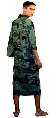 японская одежда: мужское кимоно, 1940-е гг.