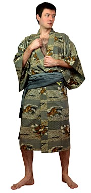 японское винтажное мужское кимоно