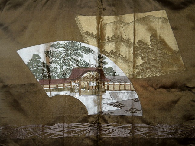 рисунок на подкладке японского шелкового мужского хаори