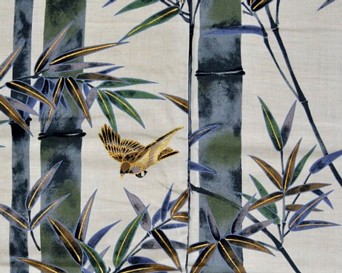 рисунок ткани японского кимоно Бамбуковая Роща