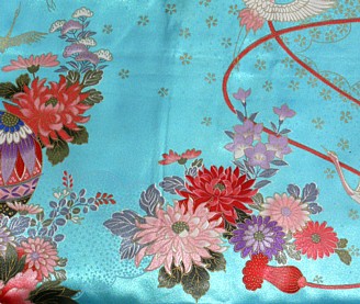 рисунок ткани японского современного кимоно