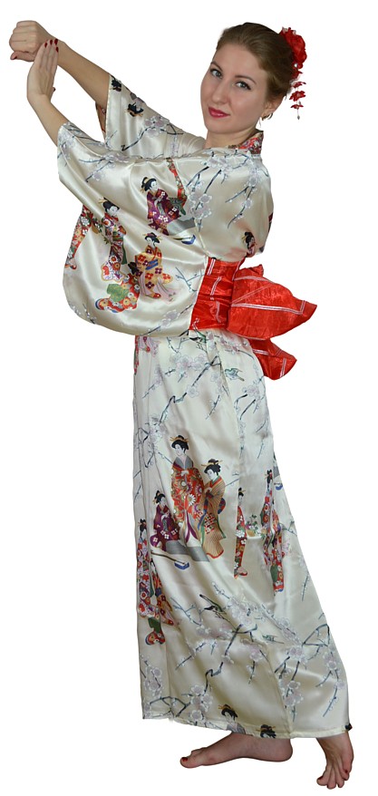 шелковое женское японское кимоно - незабываемый подарок женщине